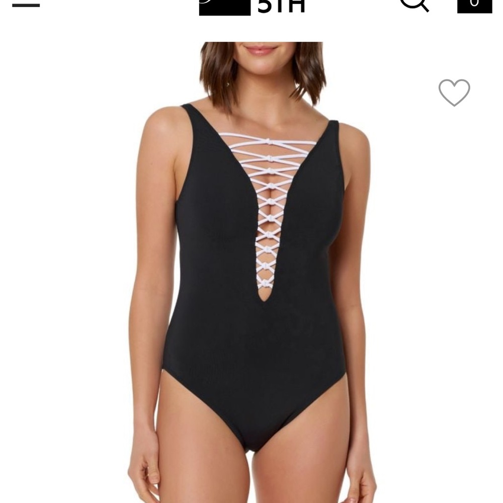 Let's Get Knotty Lace-Front One-Piece Swimsuit